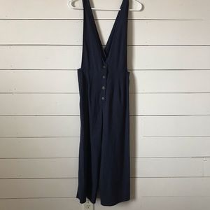 Navy blue jumpsuit.